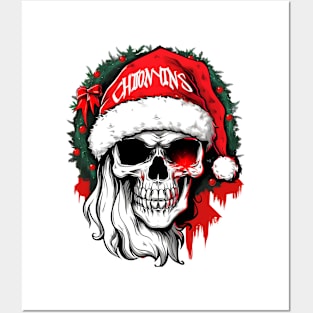 Christmas Celebration with a Skull Twist Posters and Art